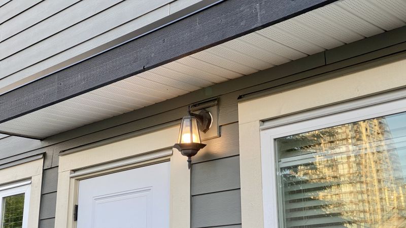 Exterior Building Light Installation