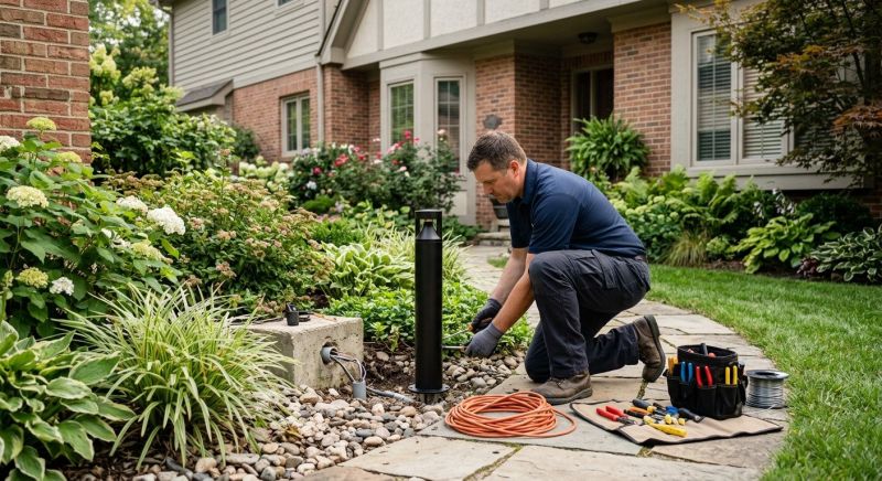 Garden Lighting Installation in Kansas City, KS